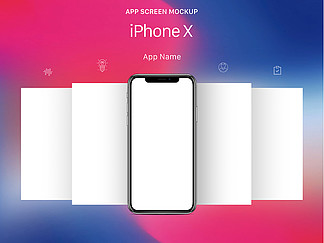 iphonex蘋果手機頁面ui展示樣機32918969211手機app常用多色icon圖標