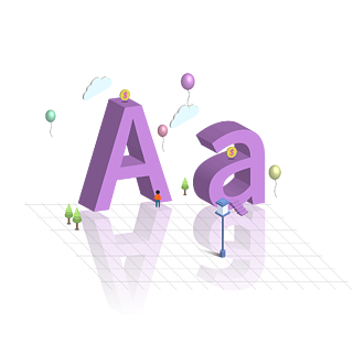 小写a的立体字图片