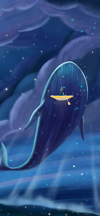 海蓝时见鲸 唯美图片