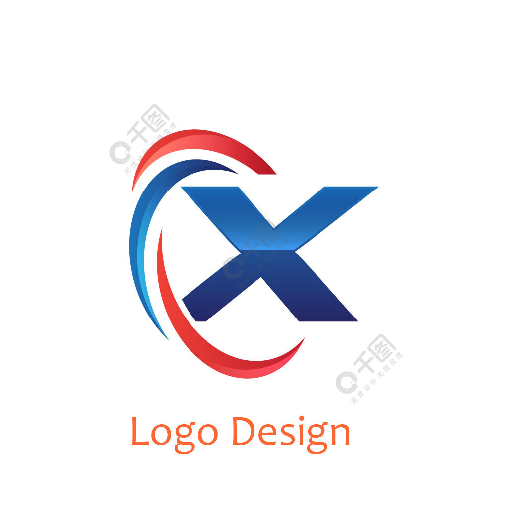 x字母造型logo工業領域logo