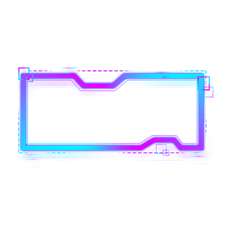 蓝紫色渐变科技感发光边框素材