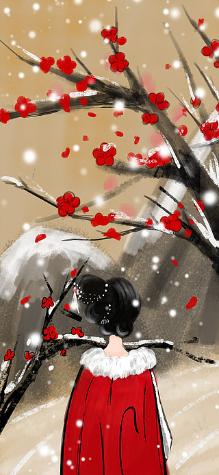 古代冬季雪天赏梅的人