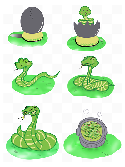 蛇蜕皮漫画图片