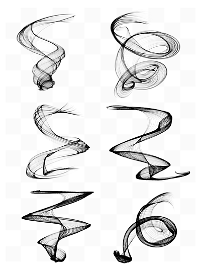 烟雾的画法手绘图片