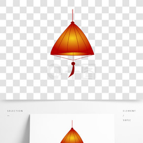 春节大红灯笼三角形传统装饰