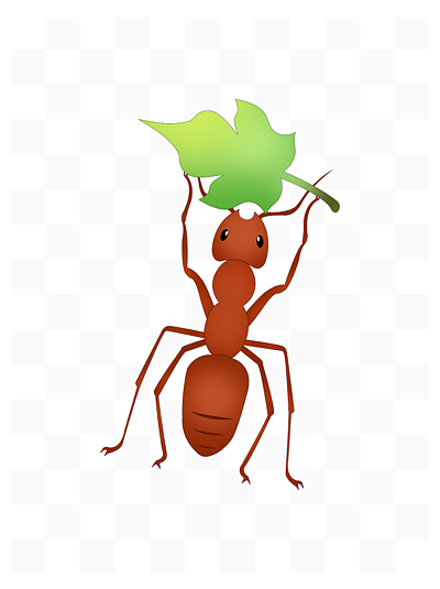 原创卡通矢量昆虫虫子红蚂蚁 i
