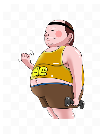 胖子漫画减肥图片
