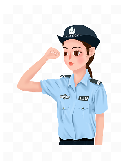 女交警敬礼图片图片