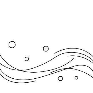手绘线条线性图形水波浪