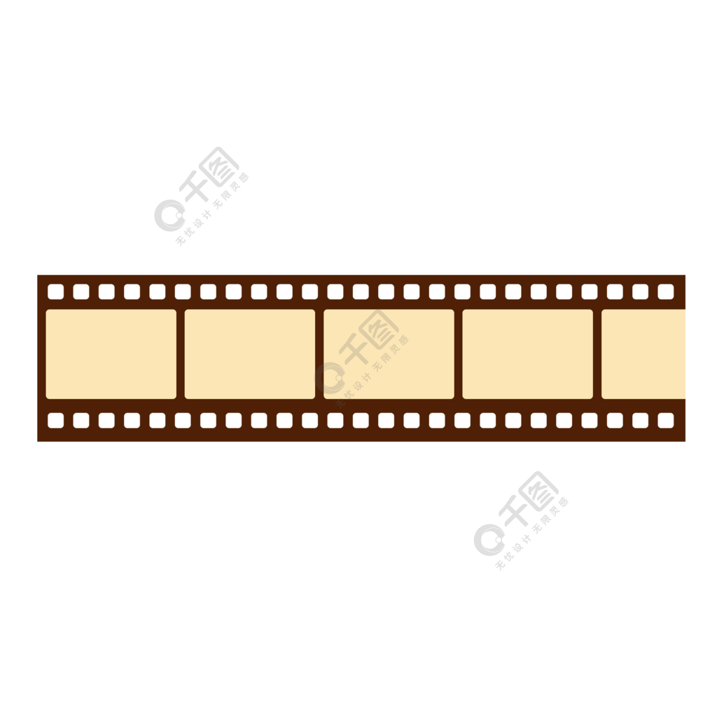 黃色扁平電影膠捲模板免費下載_psd格式_2000像素_編號33658626-千圖