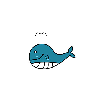 鱼类海洋卡通鲸鱼水花 i