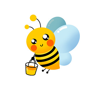 蜜蜂卡通花蜜图片