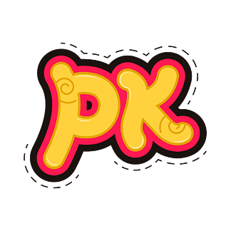 pk卡通手绘字体设计