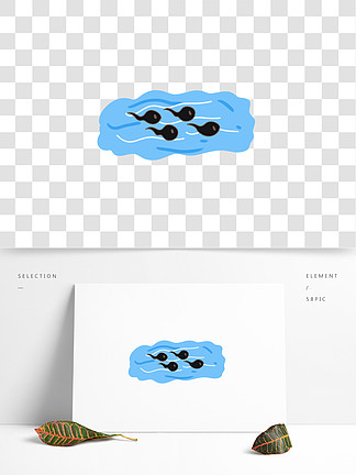 可愛卡通蝌蚪裝飾 i>圖 /i>