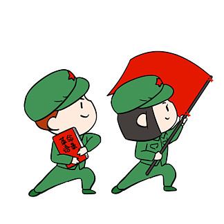 红军照片漫画图片