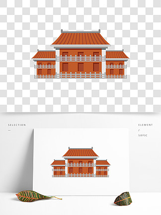 人文建紅色扁平城市 i>旅 /i> i>遊 /i>寺廟廟宇簡約 i>旅 /i> i>遊 