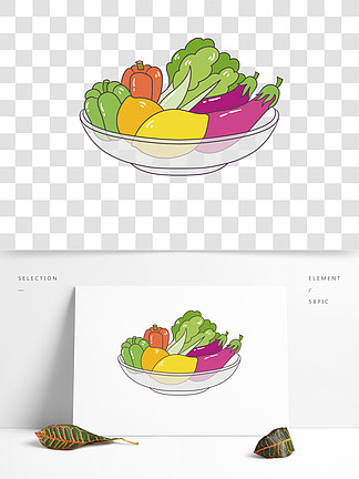 蔬菜拼盘简笔画儿童画图片
