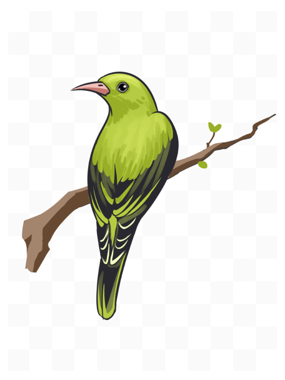 卡通手绘可爱小鸟停留在木桩上4,春天卡通可爱鸟儿燕子树枝动态gif
