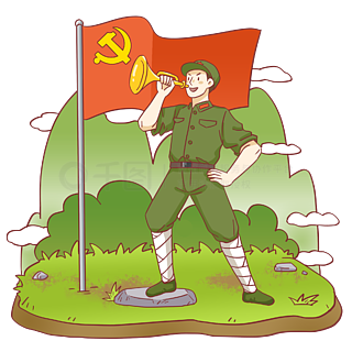 红军漫画形象图片