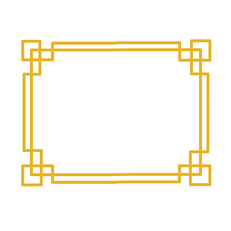 黄色古典边框png素材