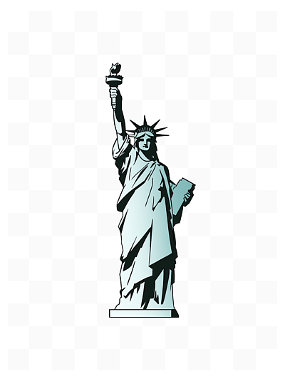 建筑自由女神像4729卡通美国地标自由女神像19294手绘纽约自由女神像