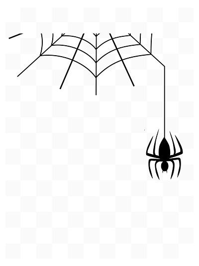 蜘蛛织网手绘素材