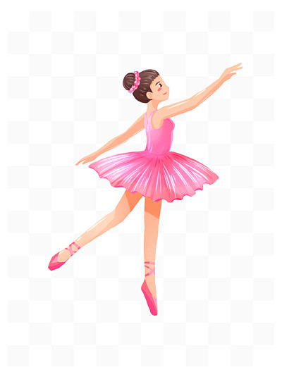舞蹈跳舞女孩插画卡通10022881可爱的芭蕾舞女演员练芭蕾舞0140在芭蕾
