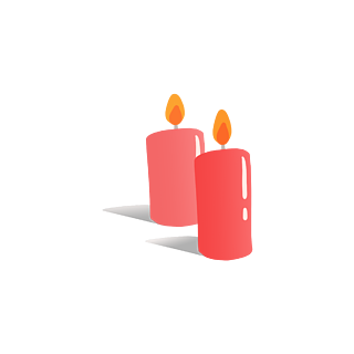 原创蜡烛祈福元素可爱小清新素材
