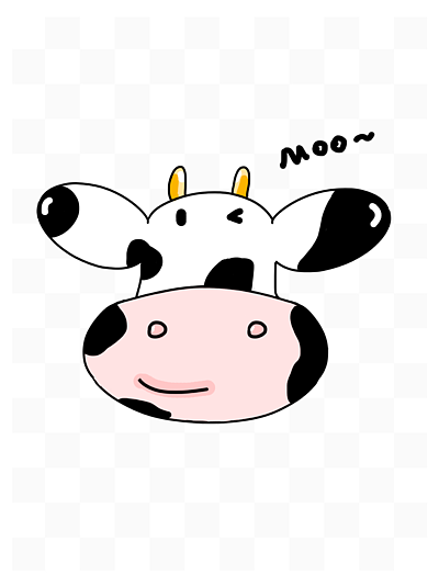 Q版牛头手绘图片