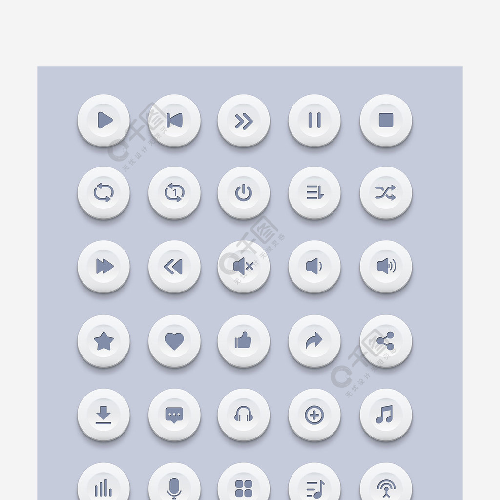 音樂播放器icon模板免費下載_psd格式_2048像素_編號34374169-千圖網