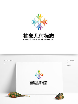 抽象幾何圖案logo