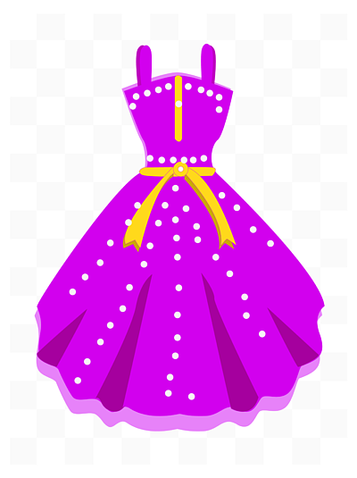穿紫裙的公主简笔画图片