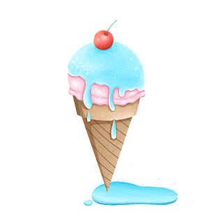 夏季樱桃冰淇淋图案元素无缝的冰淇淋图案冰淇凌传染媒介样式动画片