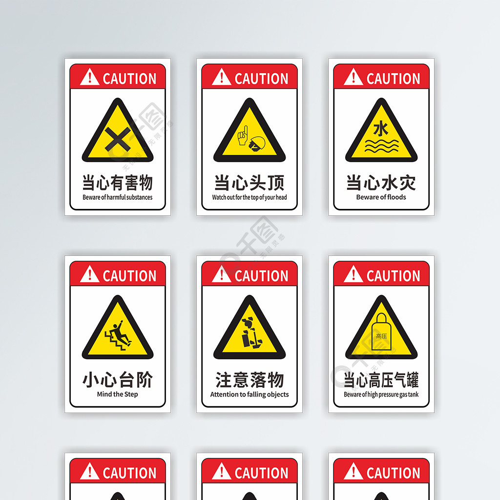 警示牌安全標識禁止標識