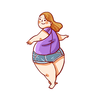 肥胖图片卡通搞笑女孩图片