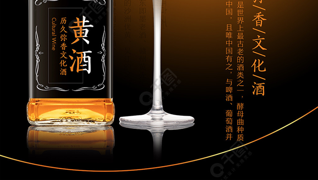 房县黄酒 宣传海报图片