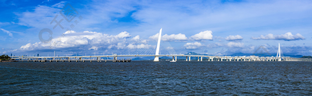 深圳湾公路大桥全景图