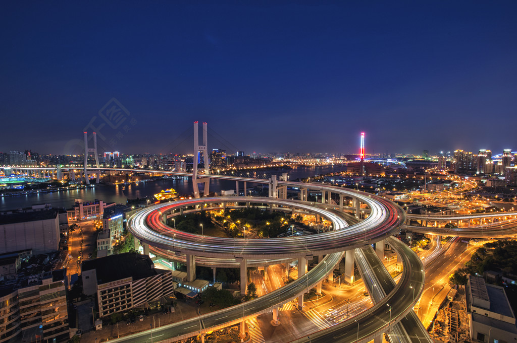 上海南浦高架橋夜景