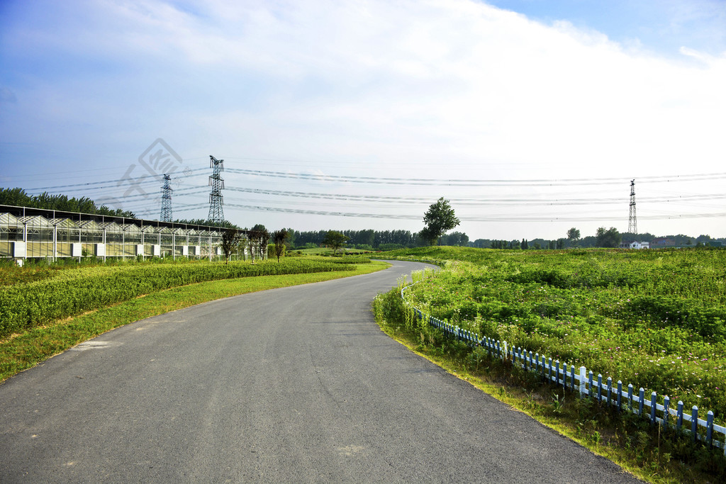 建築道路基建田園道路風光攝影圖