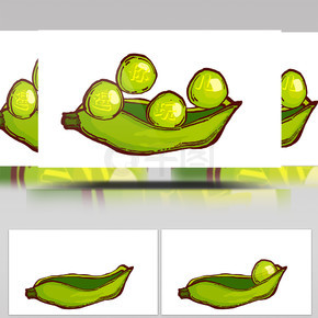绿色豌豆综艺创意字幕条小动画
