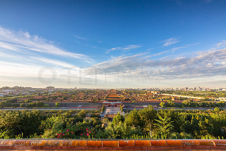 北京景山公园鸟瞰图图片