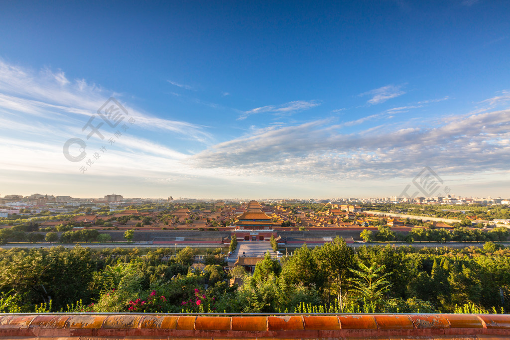 景山公園上俯瞰故宮全景