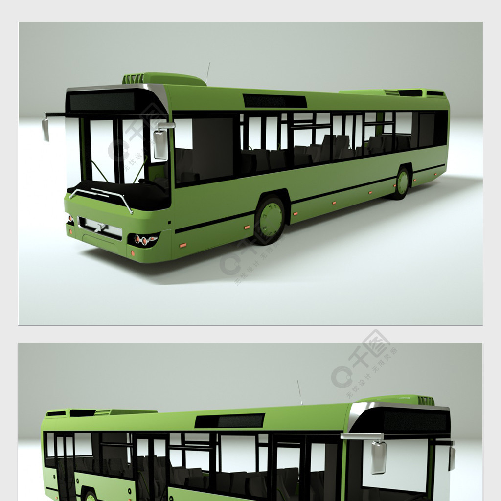 c4d公交車模型