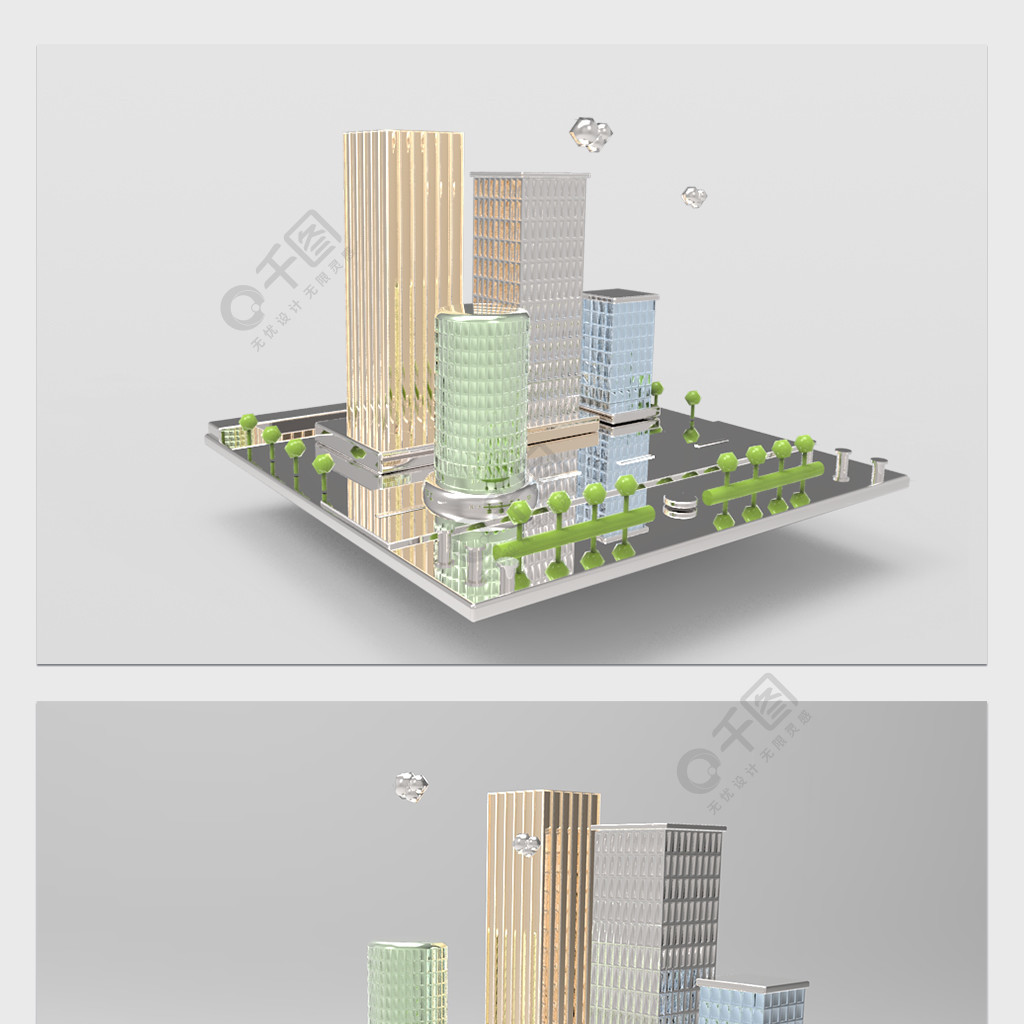 樓房建築模型c4d建築