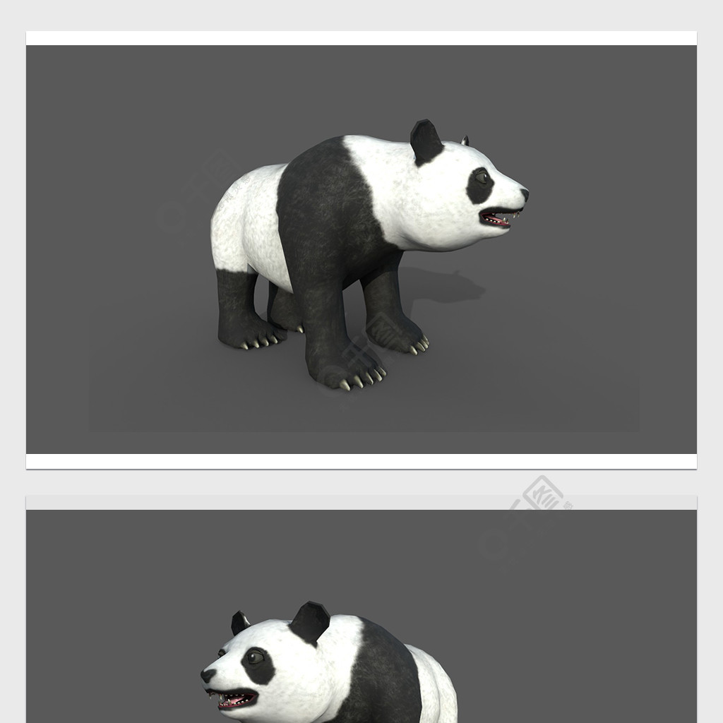 3d模型动物熊猫模板免费下载_max格式_1024像素_编号35177755-千图网