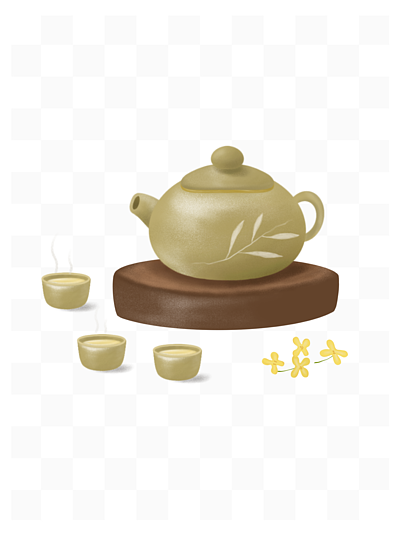 茶杯和茶壶怎么画图片