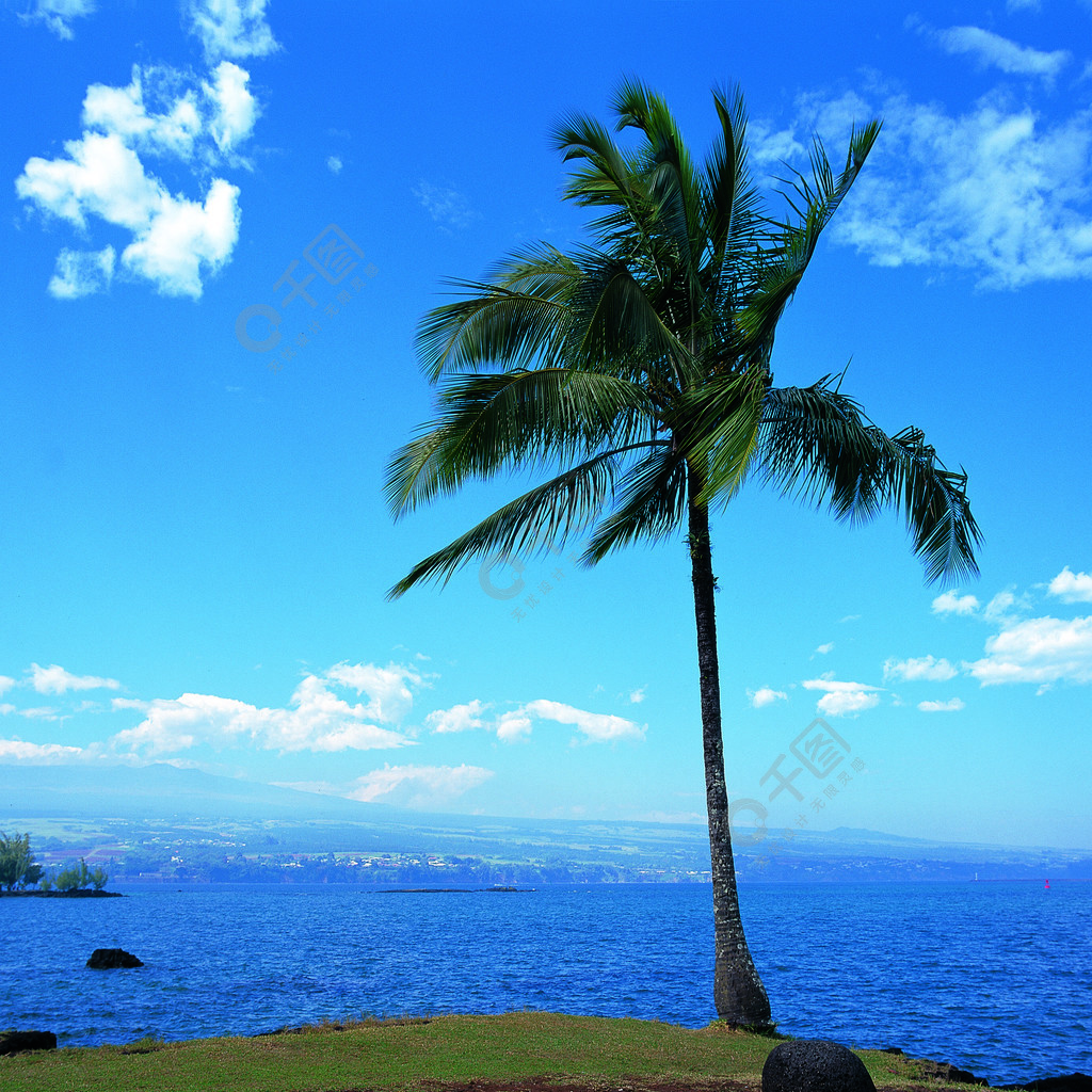 0都日旅游胜地风景旅游田园云阳光明媚湾海岸线树海景风景热带户外