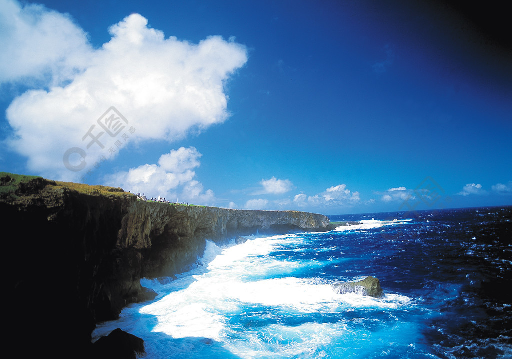 自然戶外野生山水風景環境水天空大海波浪岩石沒有人寧靜的景色自然之