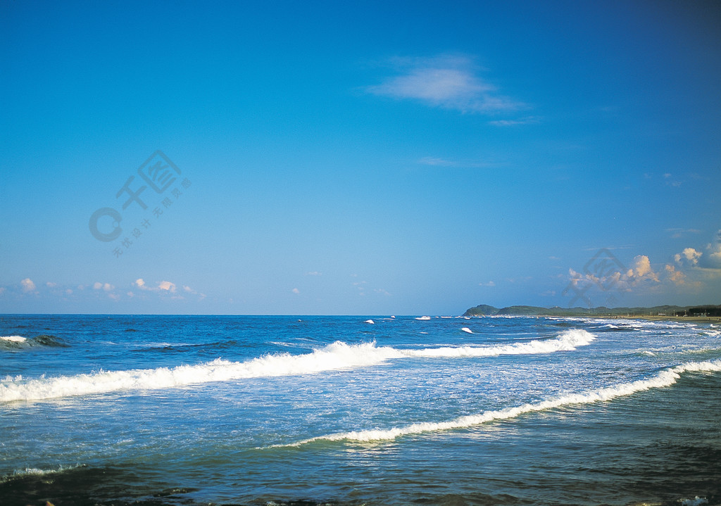 自然戶外野生山水風景環境水天空大海波浪沒有人寧靜的景色自然之美