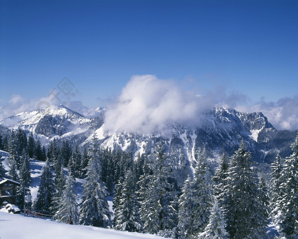 高山雪山山脈高山冰雪景觀地質構造雪坡高山冰川寒冷天空山峰雪峰高山